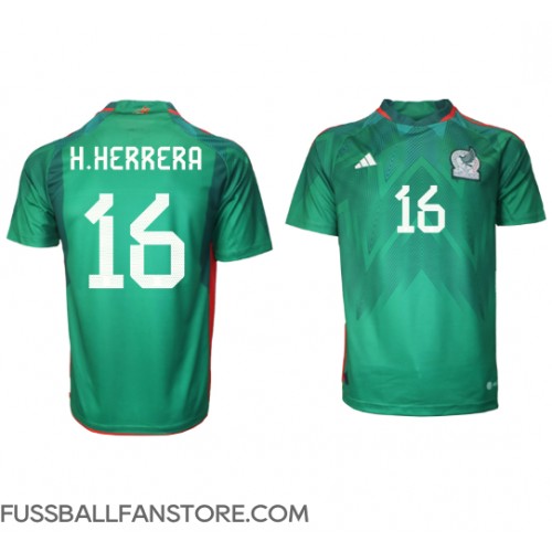 Mexiko Hector Herrera #16 Replik Heimtrikot WM 2022 Kurzarm